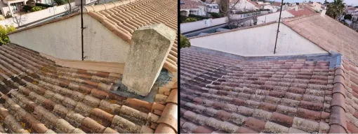 Suppression d'une cheminée et réfection d'un solin en plomb à Sérignan, Sérignan, FAZ Concept