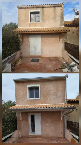 Remplacement de gouttière PVC par une gouttière en zinc à Valras Plage, Sérignan, FAZ Concept
