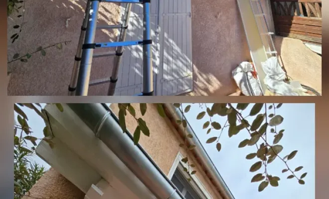 Remplacement de gouttière PVC par une gouttière en zinc à Valras Plage, Sérignan, FAZ Concept